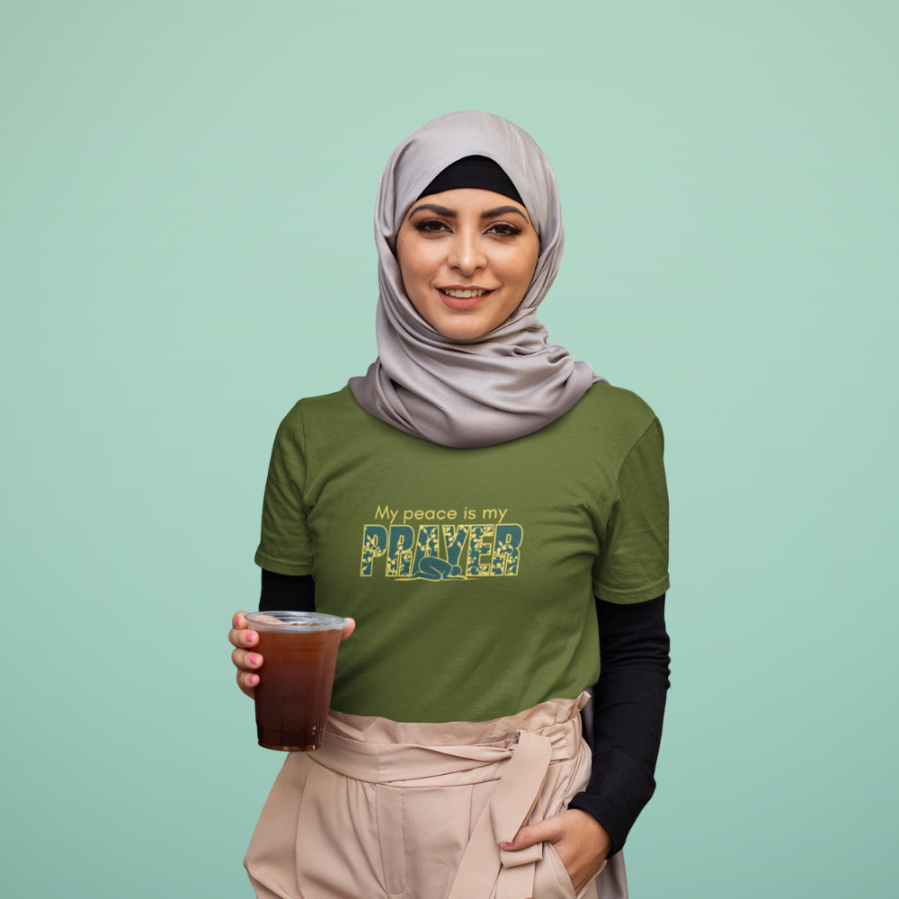 “Peace Is My Prayer” Islamic Calligraphy T-Shirt – Unisex Faith Tee