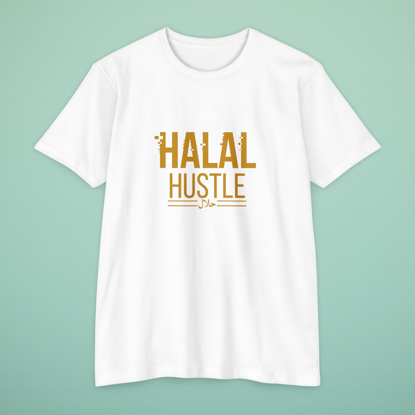“Halal Hustle” T-Shirt – Islamic Motivational Streetwear for Entrepreneurs