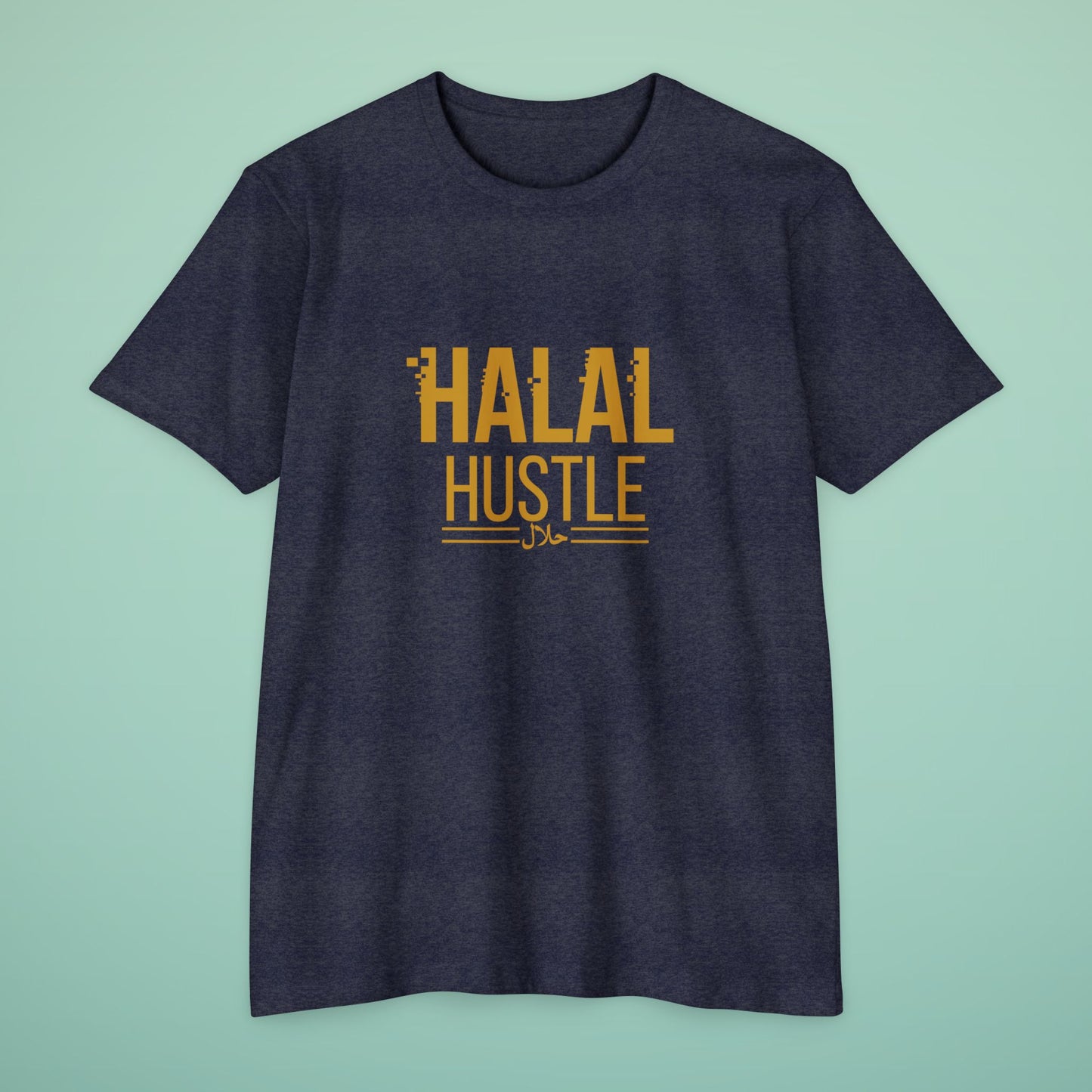 “Halal Hustle” T-Shirt – Islamic Motivational Streetwear for Entrepreneurs