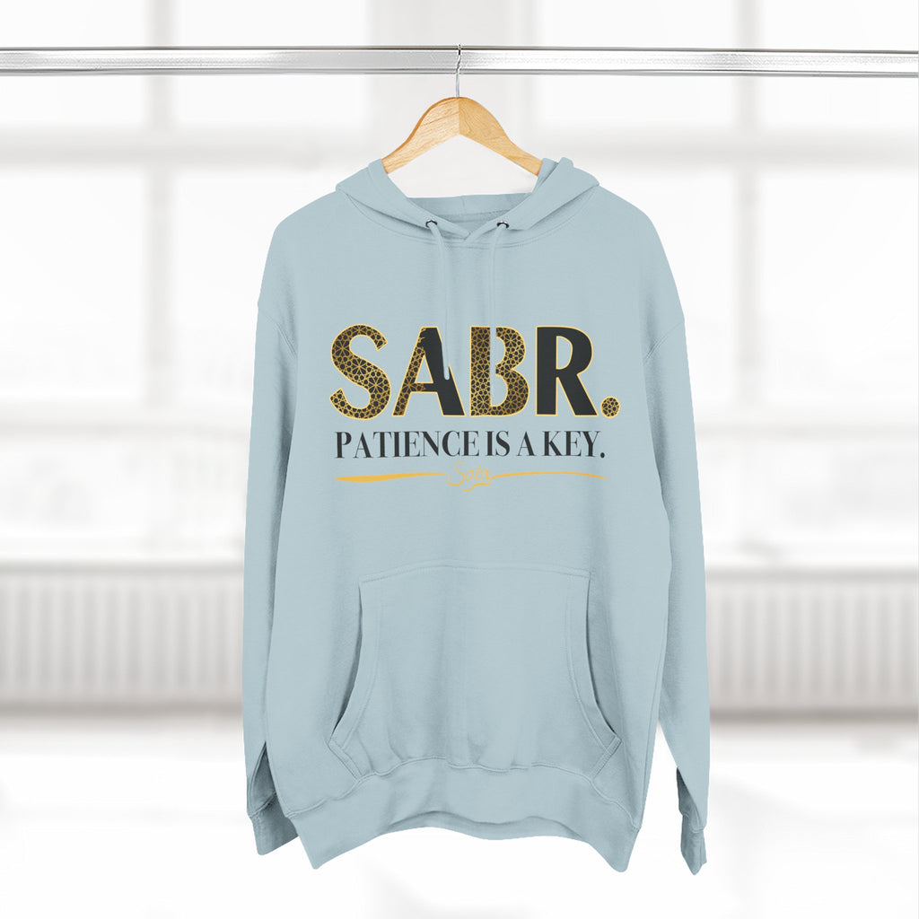 Islamic Sabr Three-Panel Fleece Hoodie for Patience | Muslim Apparel