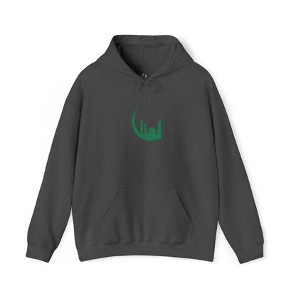 Islamic Mosque Moon Green Embroidered Hoodie