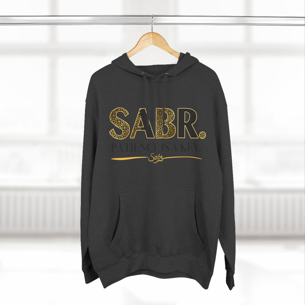 Islamic Sabr Three-Panel Fleece Hoodie for Patience | Muslim Apparel