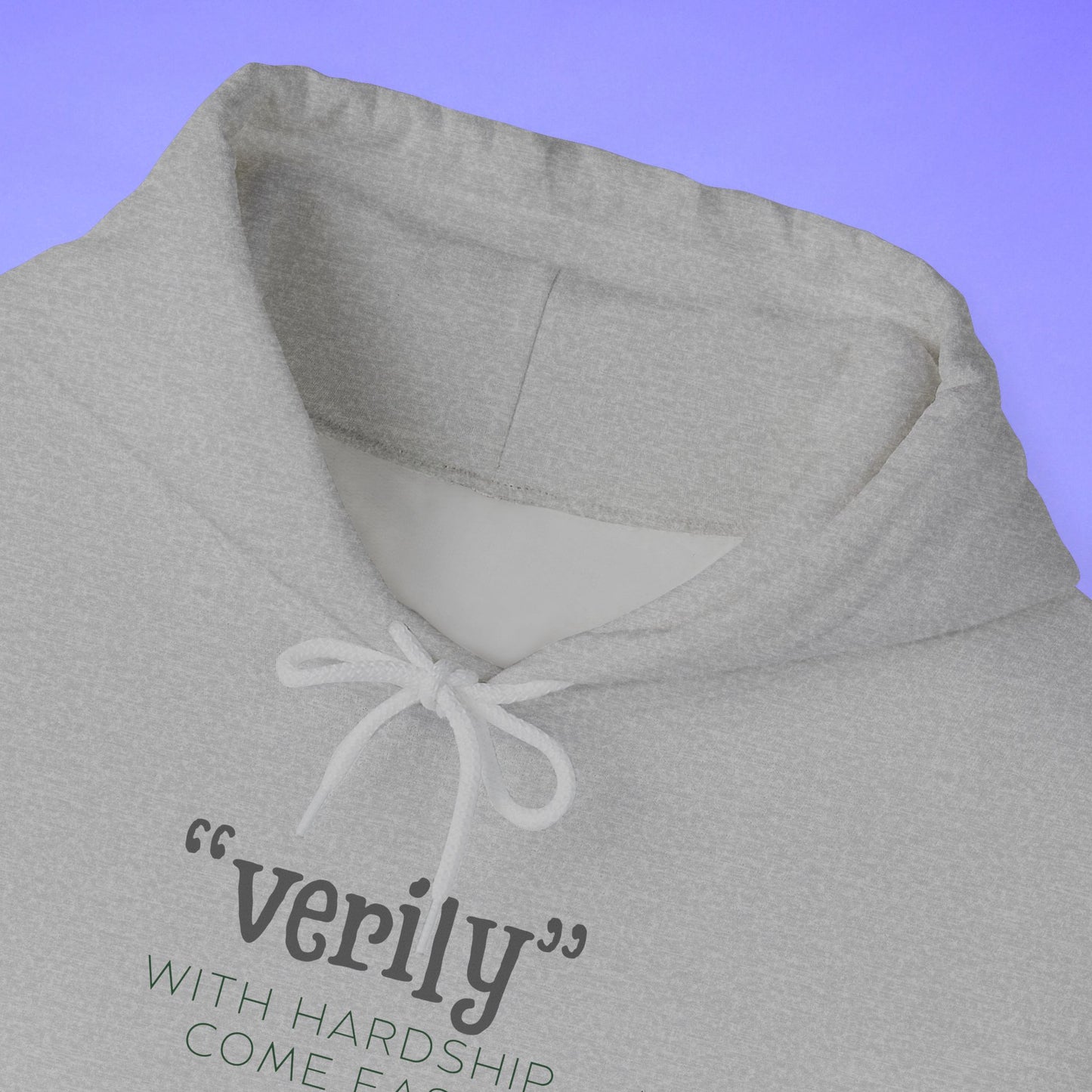“Verily, After Hardship Comes Ease” Hoodie – Islamic Streetwear Ramadan & Eid Gift