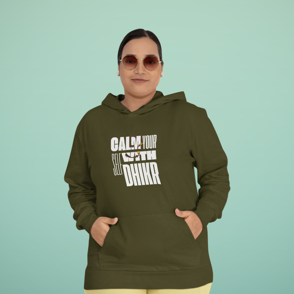 Calm Yourself With Dhikr Hoodie | Faith-Inspired Modest Streetwear
