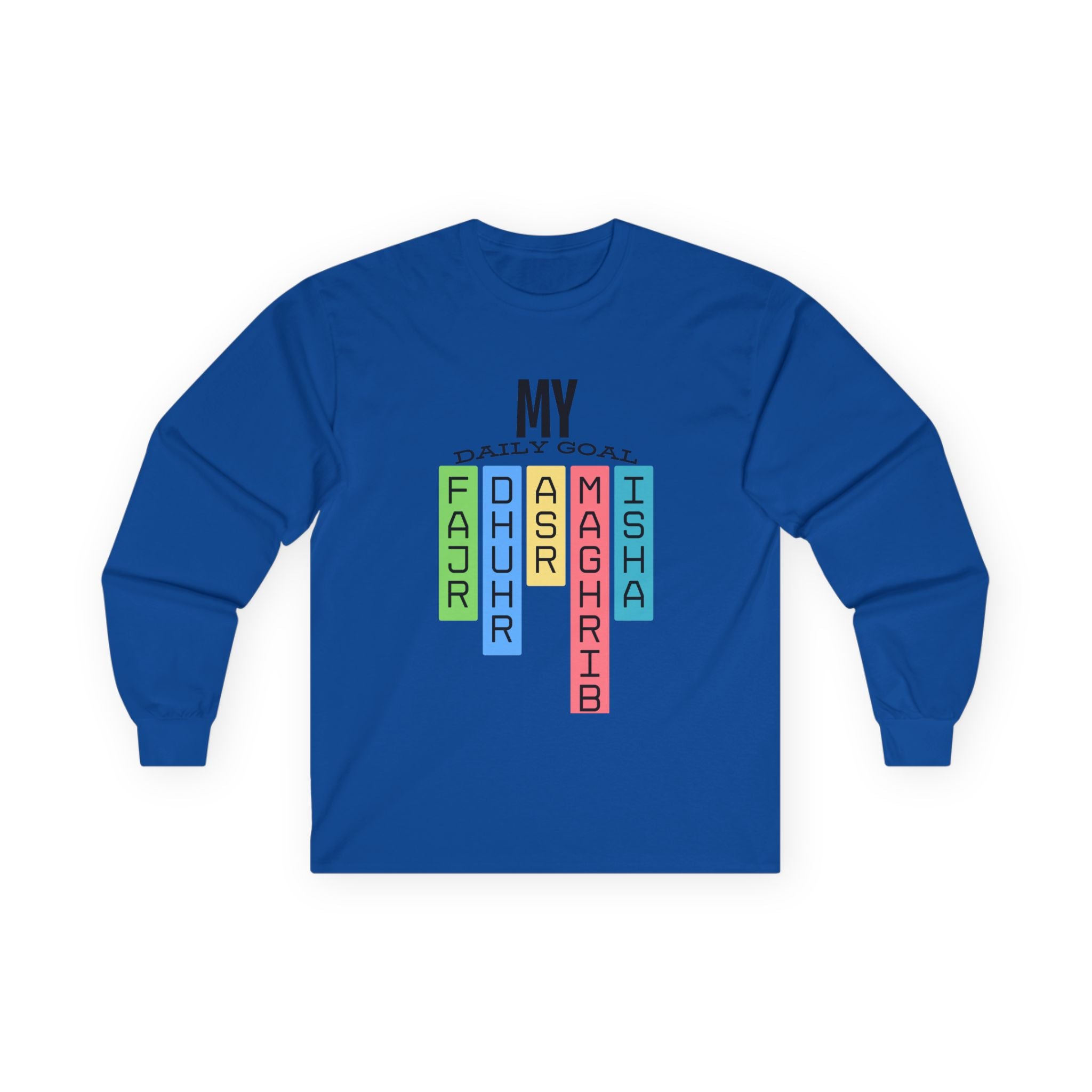 Islamic Daily Prayers Unisex Long Sleeve Tee - Eid Ramadan Gift