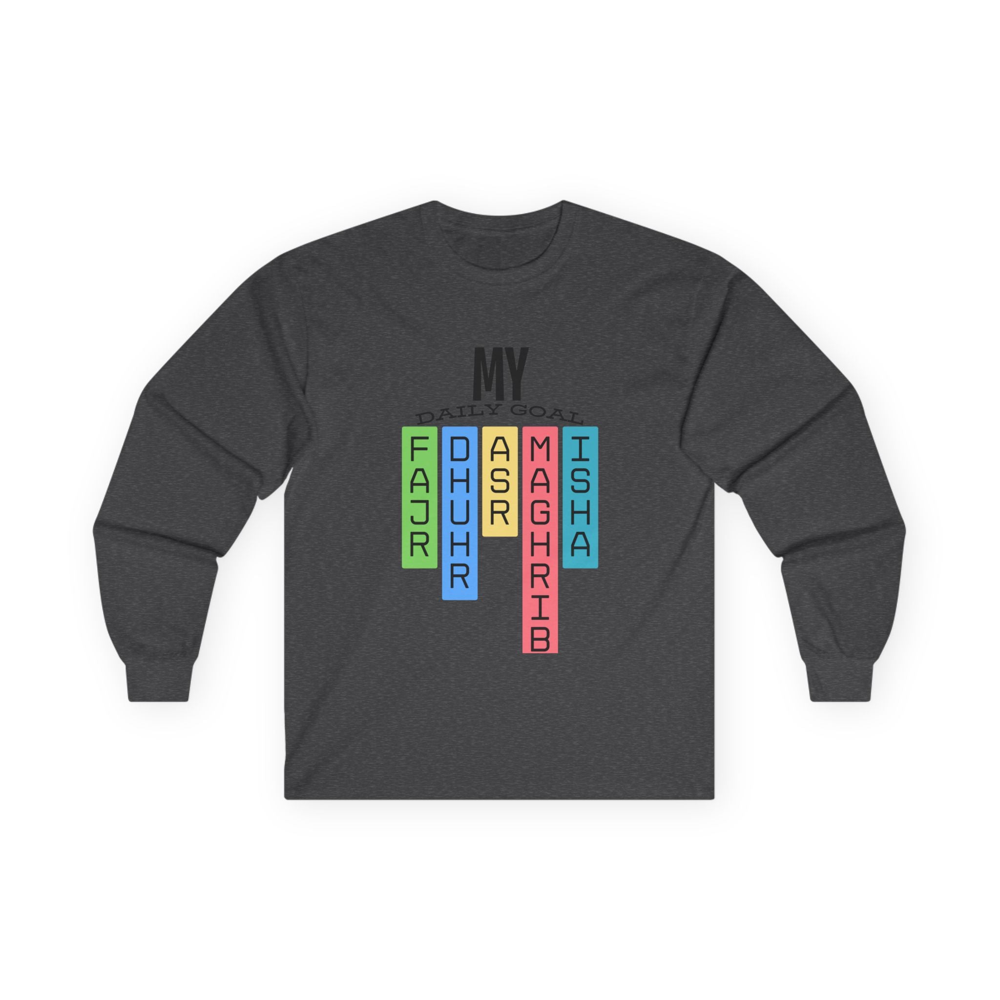 Islamic Daily Prayers Unisex Long Sleeve Tee - Eid Ramadan Gift
