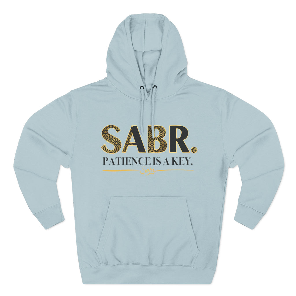 Islamic Sabr Three-Panel Fleece Hoodie for Patience | Muslim Apparel