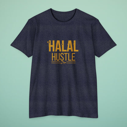 “Halal Hustle” T-Shirt – Islamic Motivational Streetwear for Entrepreneurs